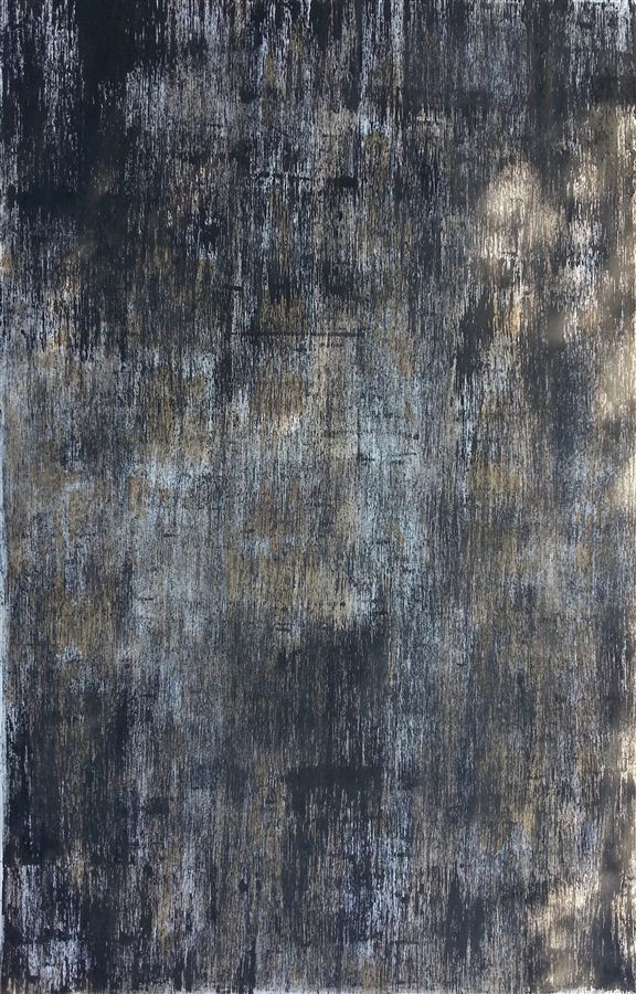 Velké černozlaté rýhy, 350x200cm